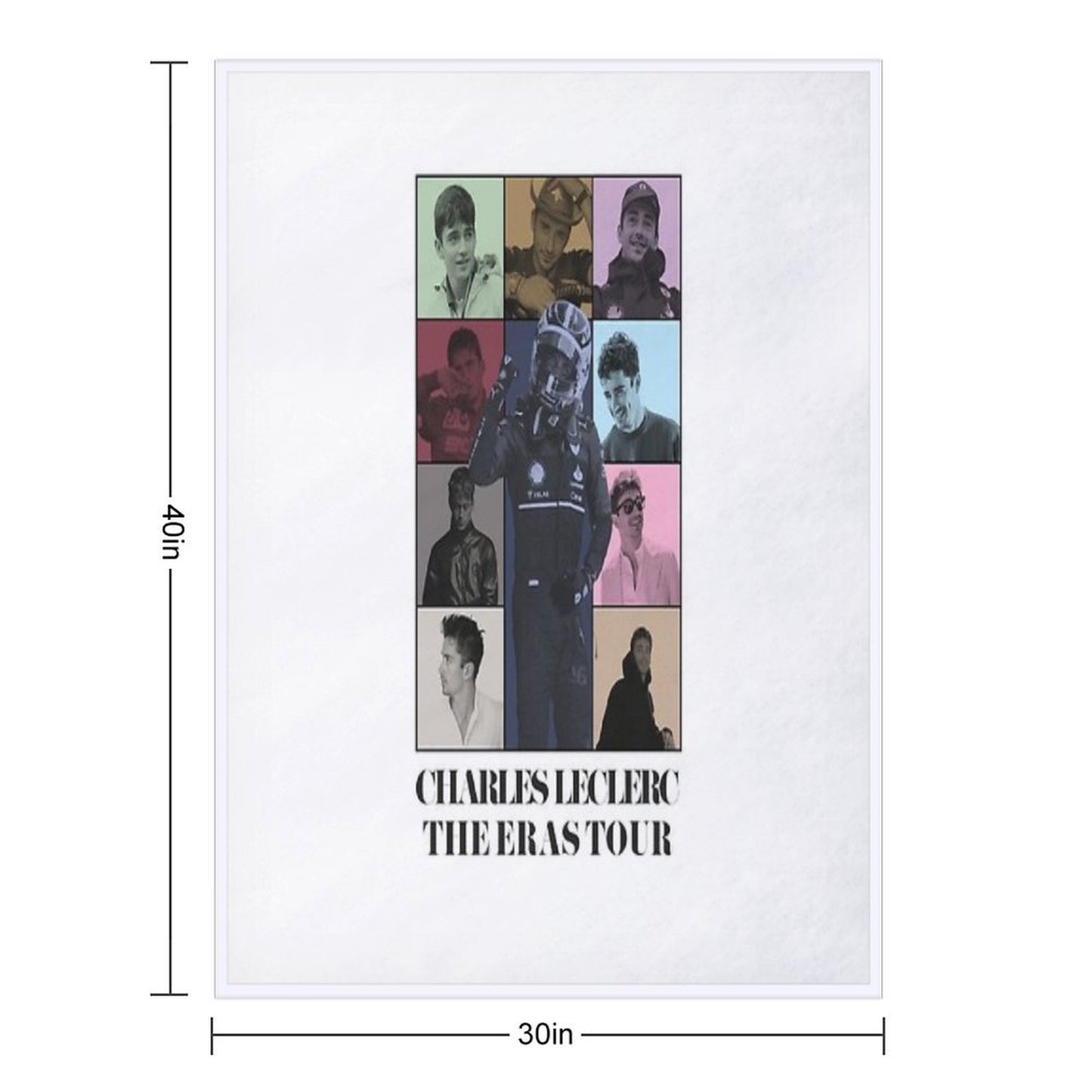 Charles Leclerc Ft. The Eras Tour Throw Blanket
