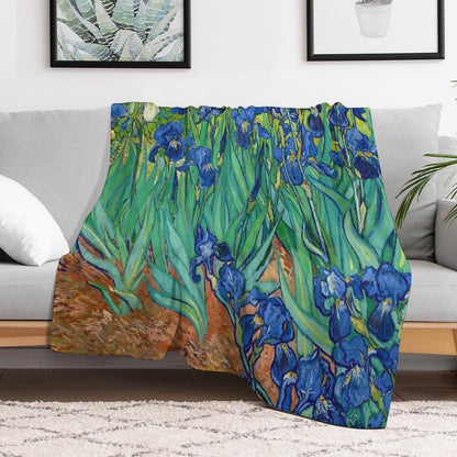 Irises by Vincent Van Gogh (May 1889) Throw Blanket