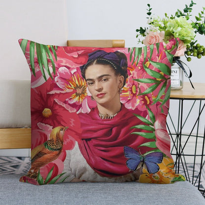 Forever Frida Kahlo Linen Throw Pillow Cover