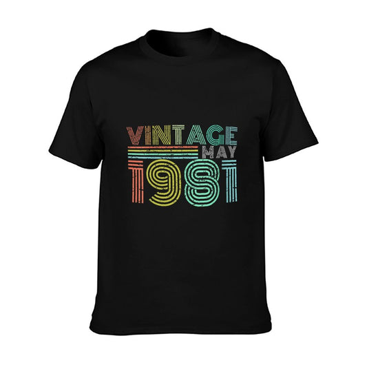 Womens 40th Birthday Gift Vintage May 1981 40 Years Old  Polyester Blend T-Shirt