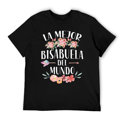 La Mejor Bisabuela Del Mundo Spanish Great Grandma Floral T-Shirt
