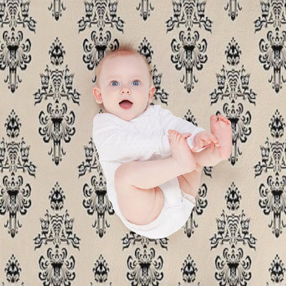 Haunted Mansion Wallpaper Hazelnut #Pastel Throw Blanket