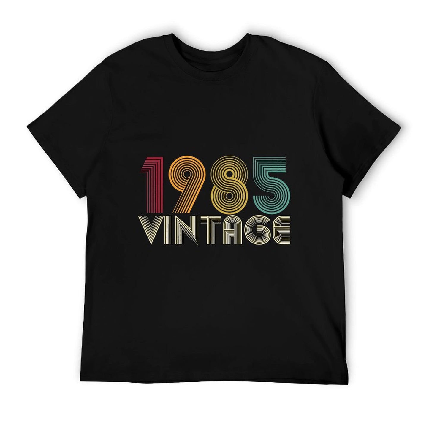 40th Birthday Gift 40 Years Old Men Women Retro Vintage 1985  Ribbed Collar T-Shirt
