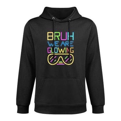 Retro Bruh We Are Glowing In My Glowing Era Colorful Versatile Streetwear Hoodie
