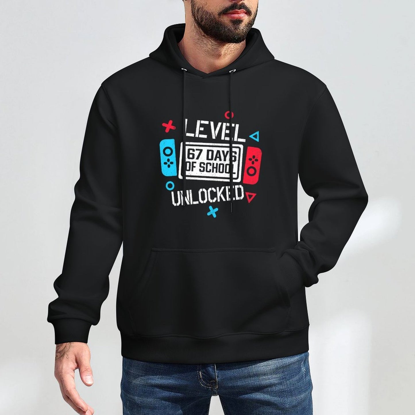 Level 67 Days of School Unlocked Gamer Video Funny 67 Meme Premium Tri-Blend Relaxed Fit Hoodie