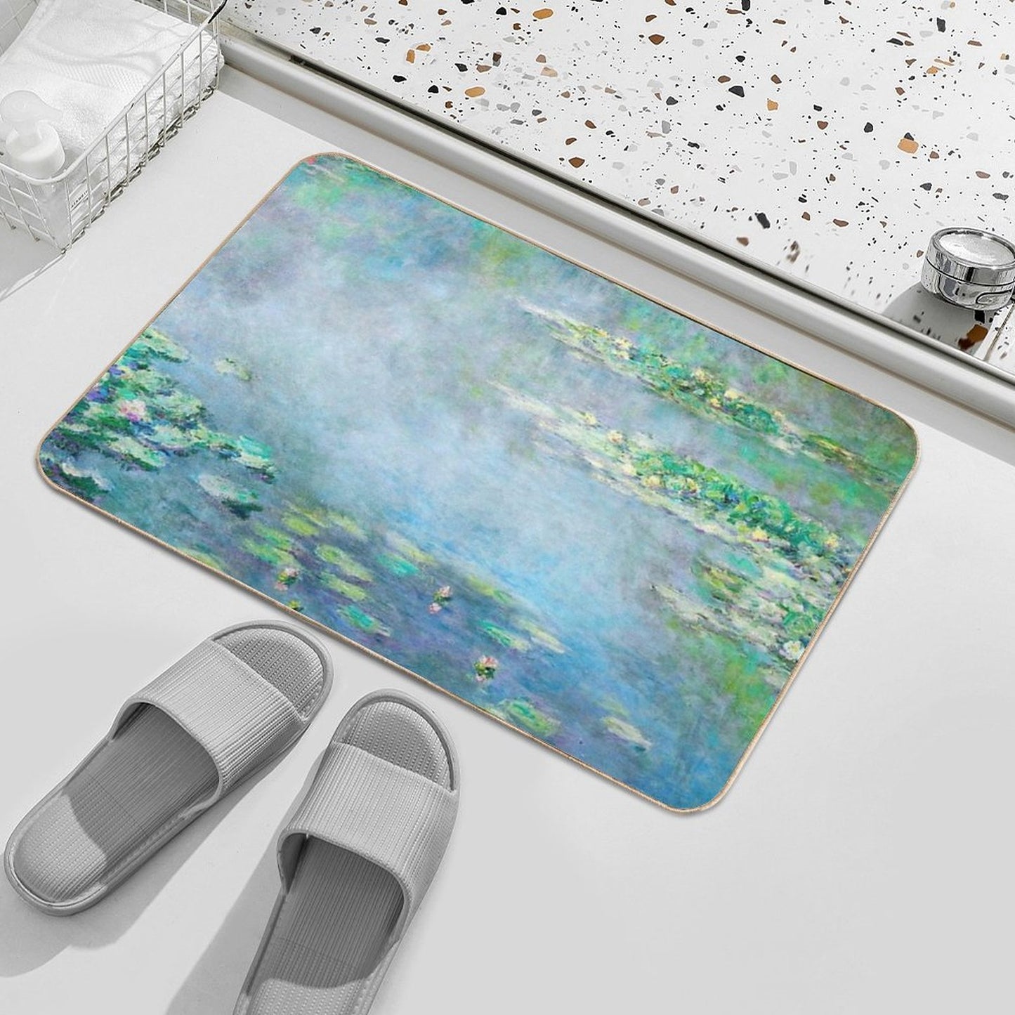 Monet Water Lilies  Nymphéas 1906  Stain-Proof Bath Mat