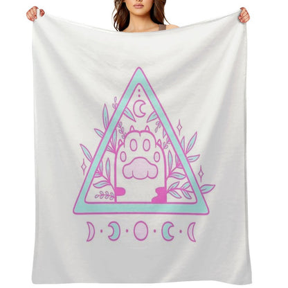 Witchy Cat Paw 02  Nikury Throw Blanket