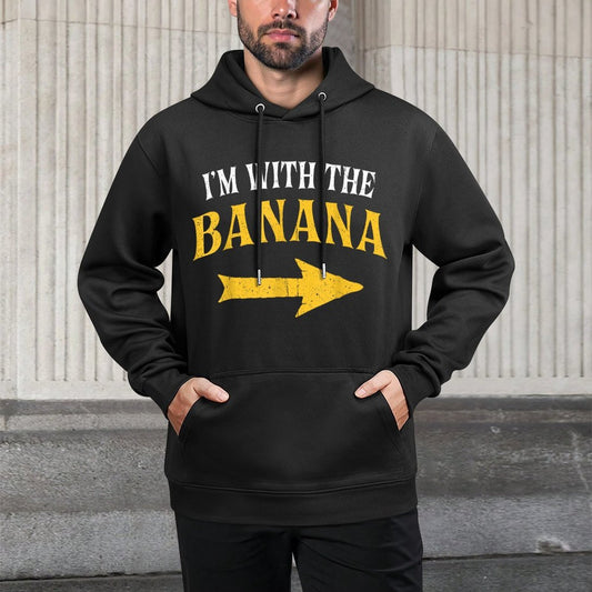 Im With The Banana Costume Halloween Matching Couple Casual Wear Hoodie