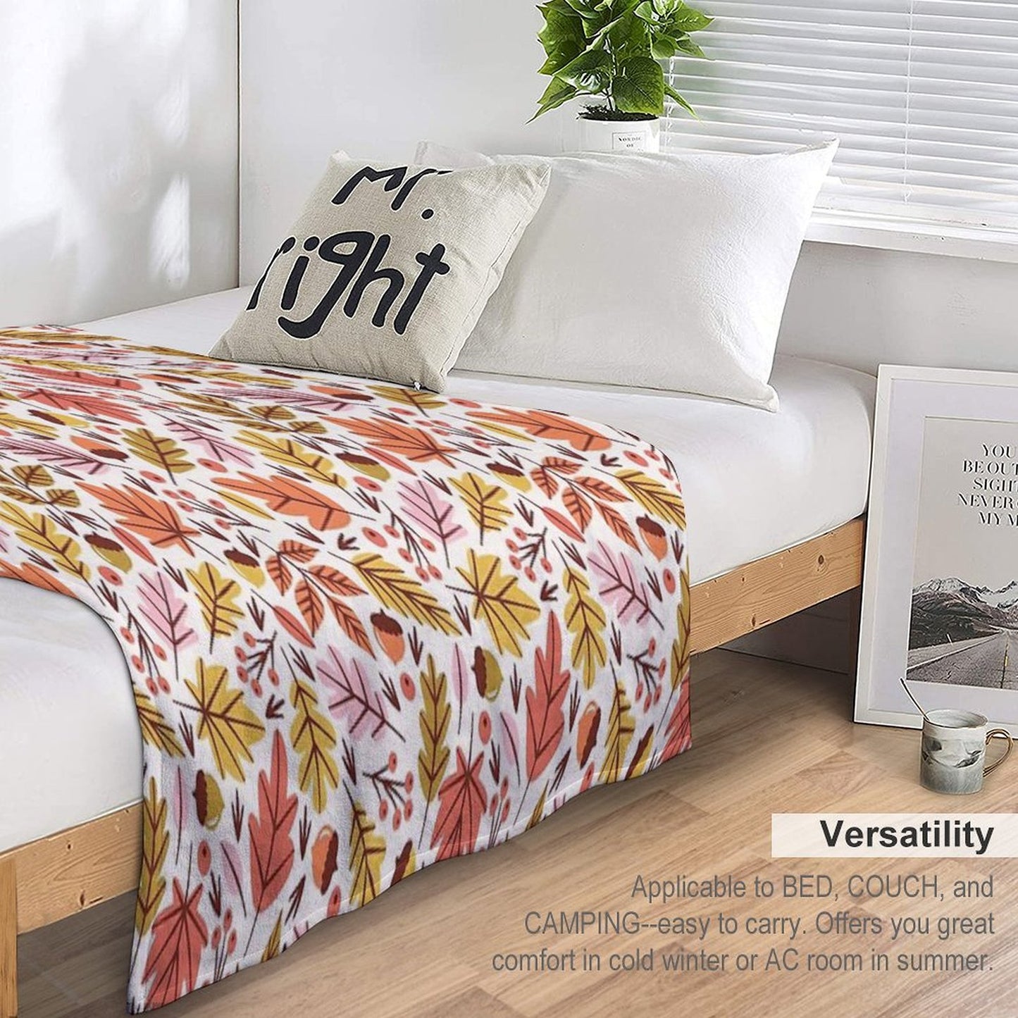 Leaves & Acorns Throw Blanket