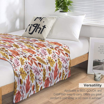 Leaves & Acorns Throw Blanket