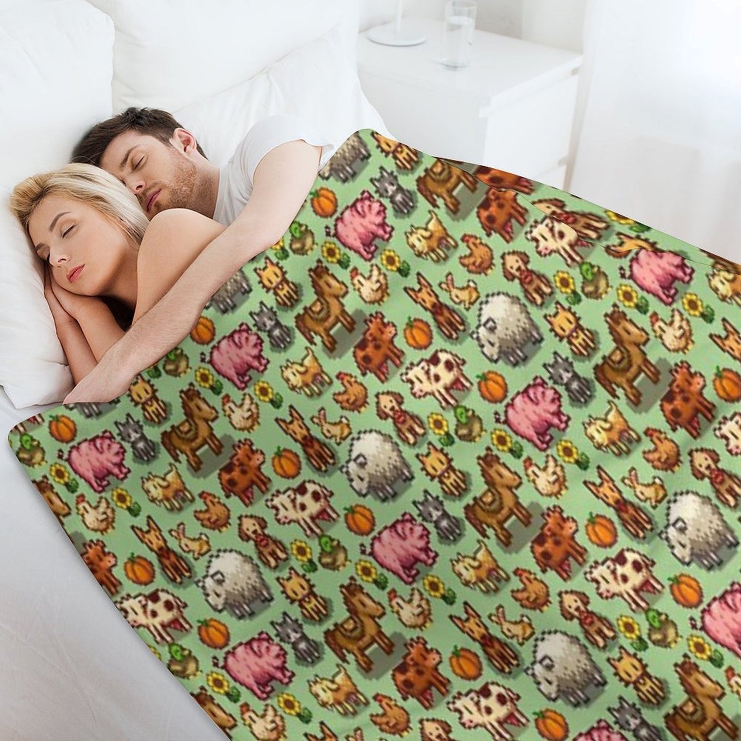 Stardew Valley Farm Animals Throw Blanket