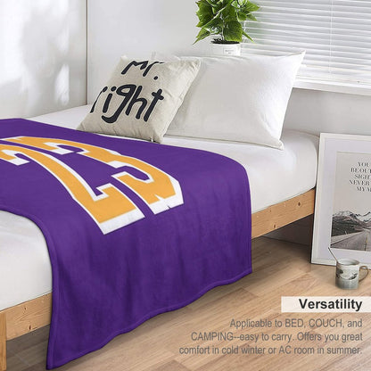 LeBron King 23 Away Throw Blanket