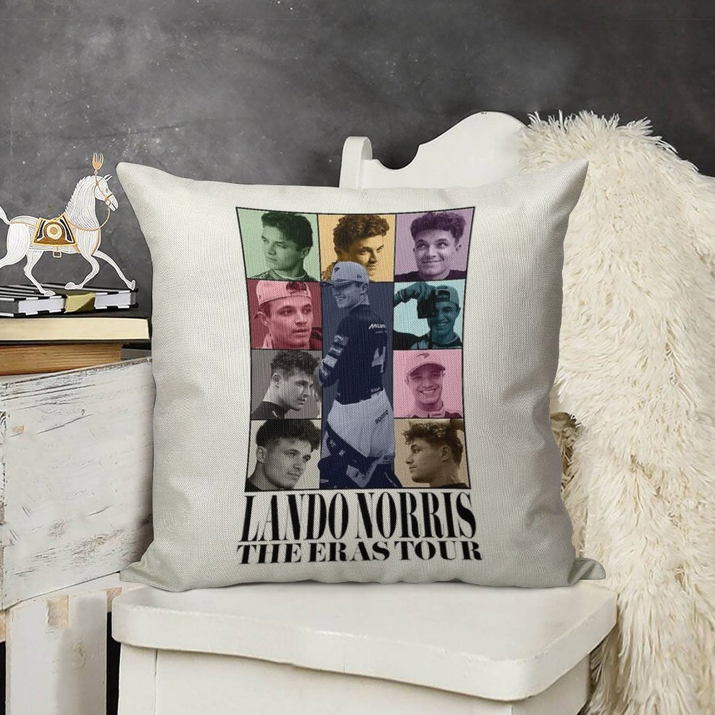 Lando Norris  The Eras Tour Linen Throw Pillow Cover