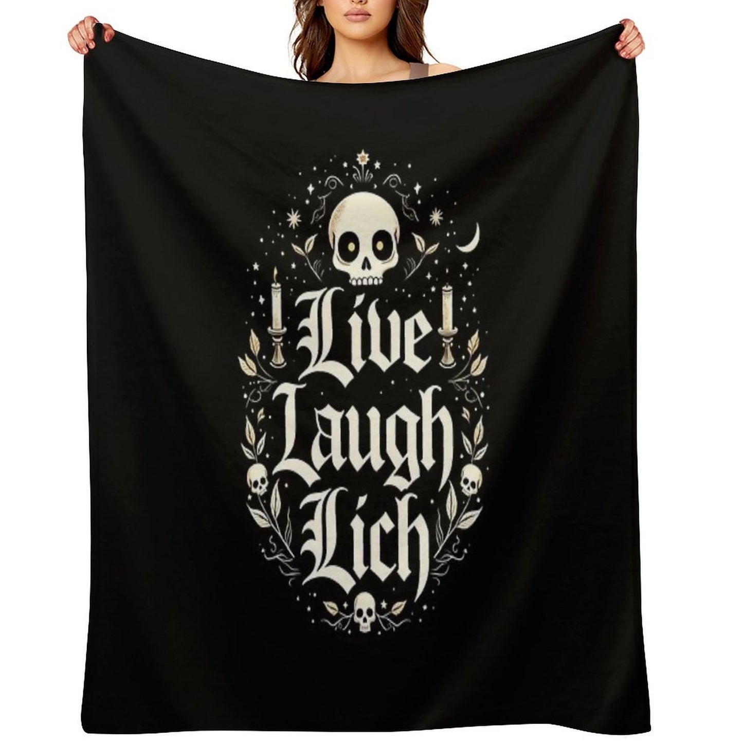 Live, Laugh, Lich Throw Blanket