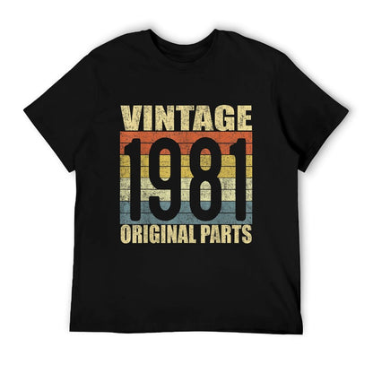 Vintage 1981 40th Birthday Gift Men Women 40 Years Old  Trendy Pattern T-Shirt