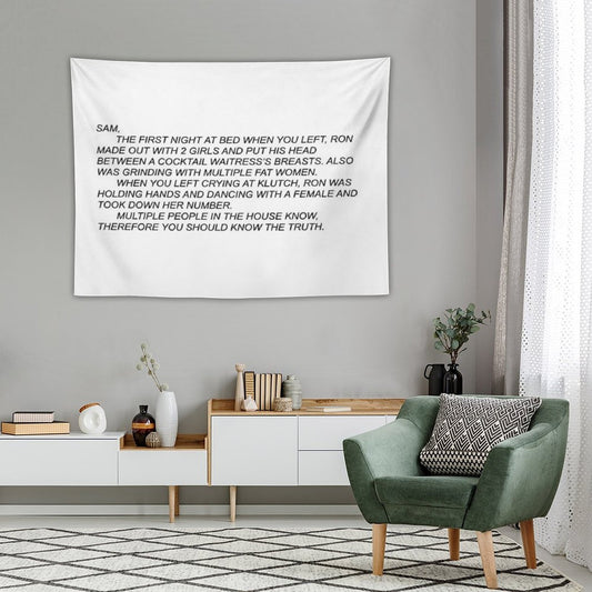 The Note Wall Tapestry Jersey Shore Tapestry