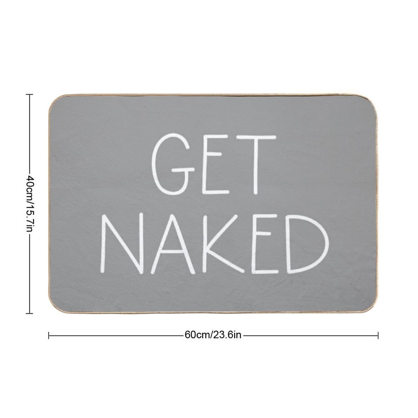 Get Naked Grey Bath Mat