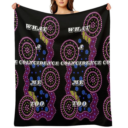 Indigenous Dot Painting Design (What A Coincidence Me Too) Throw Blanket
