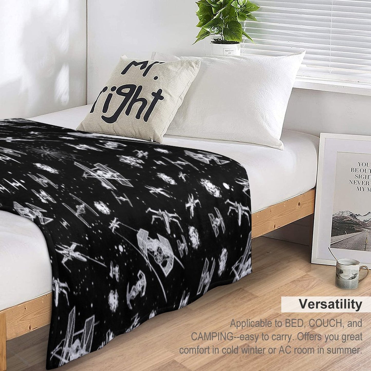 Space Ship Battle Throw Blanket