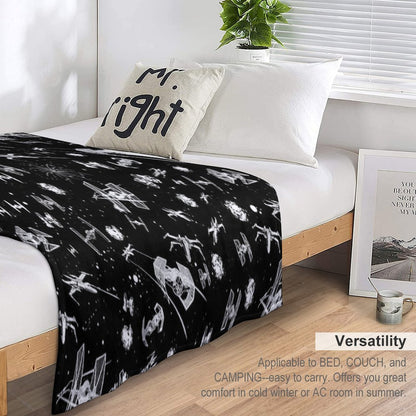 Space Ship Battle Throw Blanket
