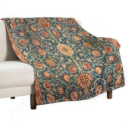 Holland Park William Morris Carpet Print Throw Blanket