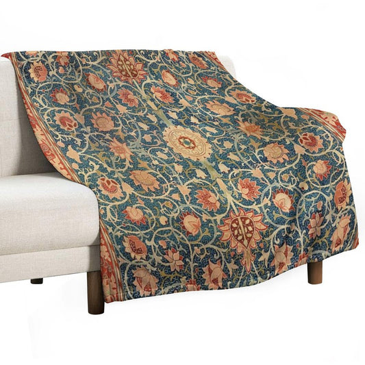 Holland Park William Morris Carpet Print Throw Blanket