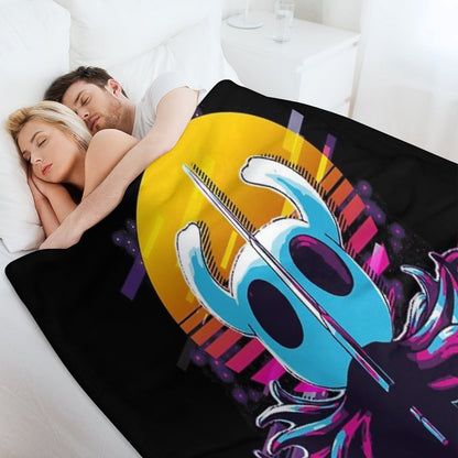 The Knight - Hollow Knight 80s Retro Throw Blanket