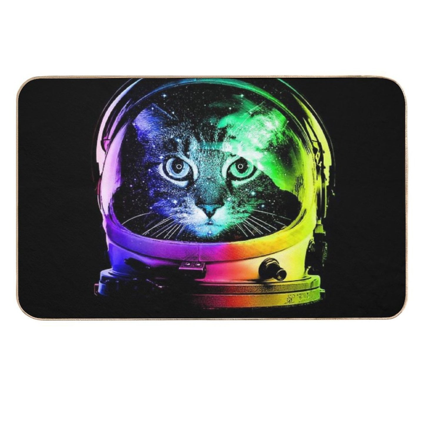 Astronaut Cat  High-Traffic Bath Mat