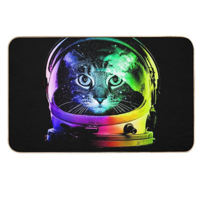 Astronaut Cat  High-Traffic Bath Mat