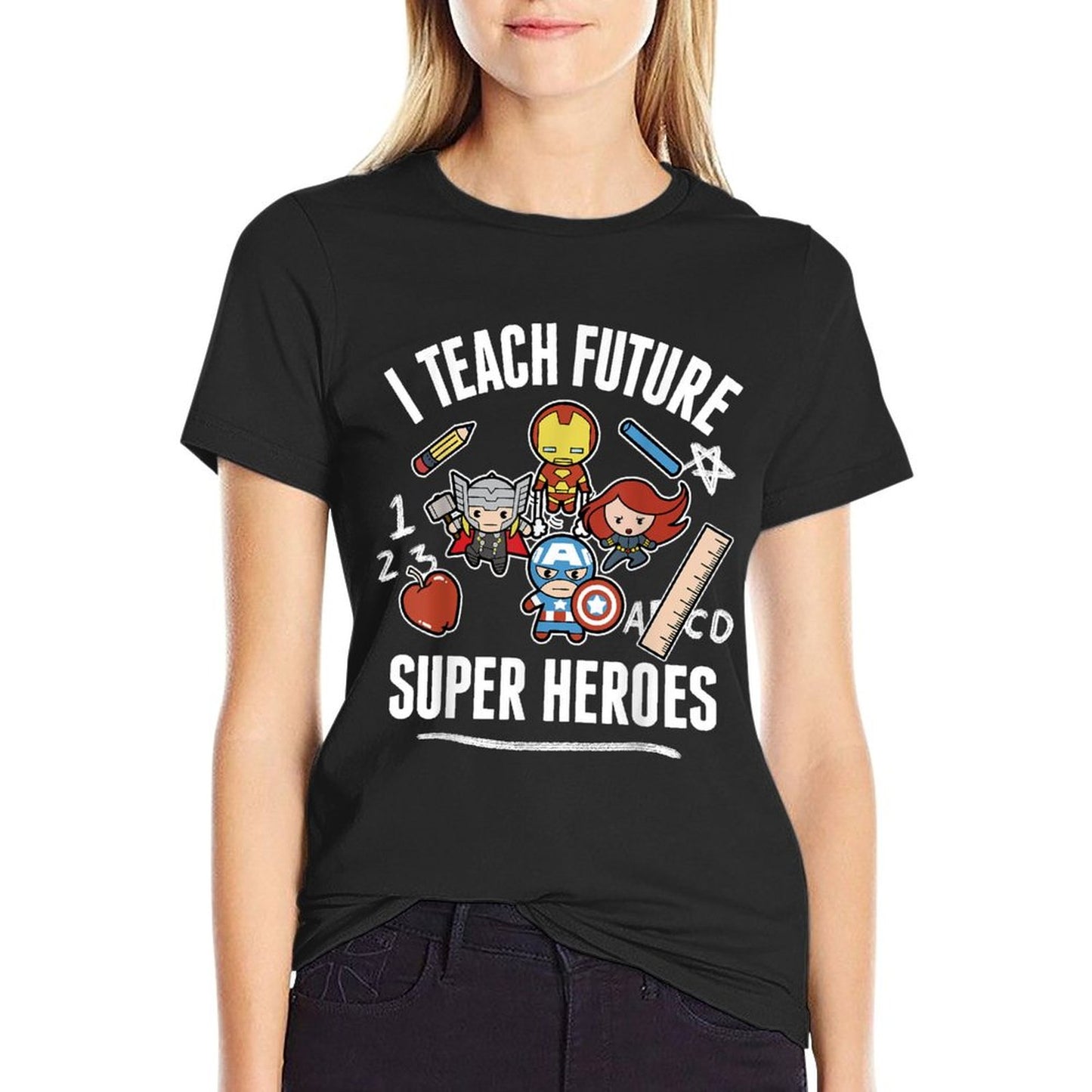 Marvel Avengers Classic I Teach Super Heroes Graphic T-Shirt