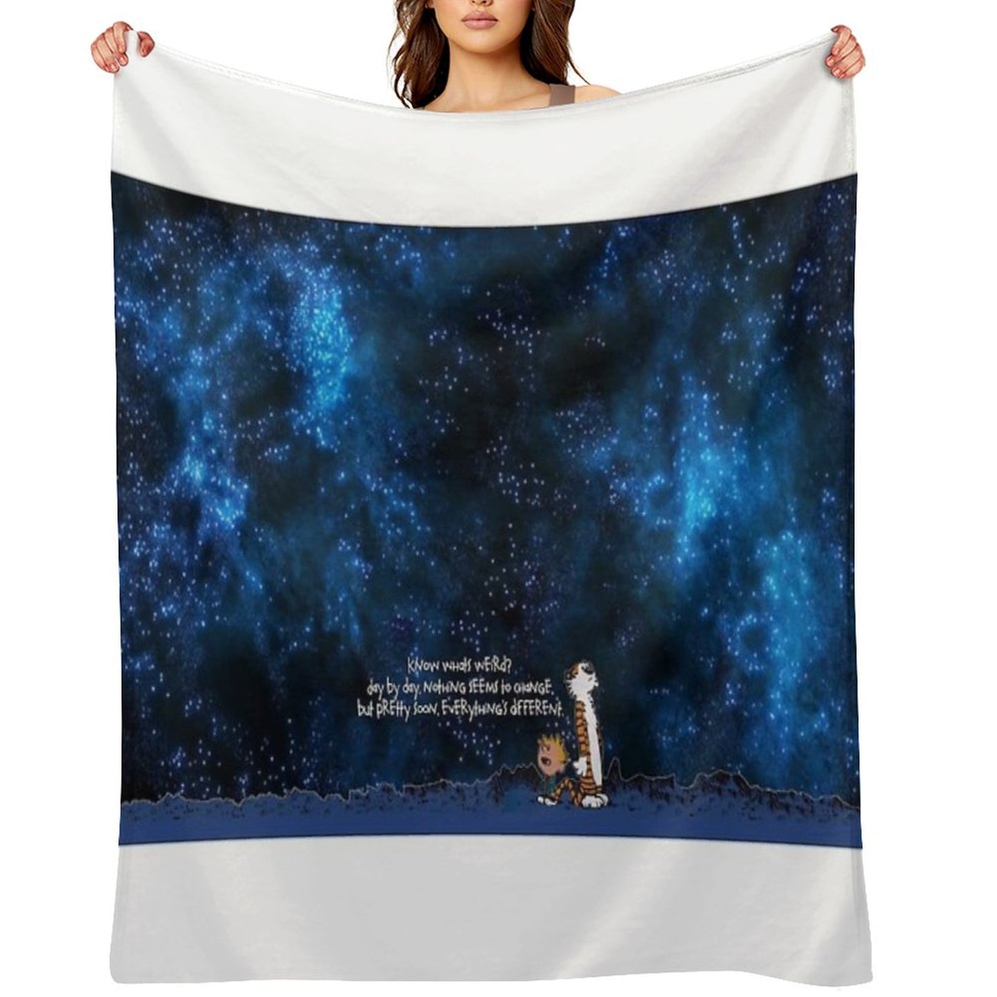 Calvin And Hobbs Space Throw Blanket