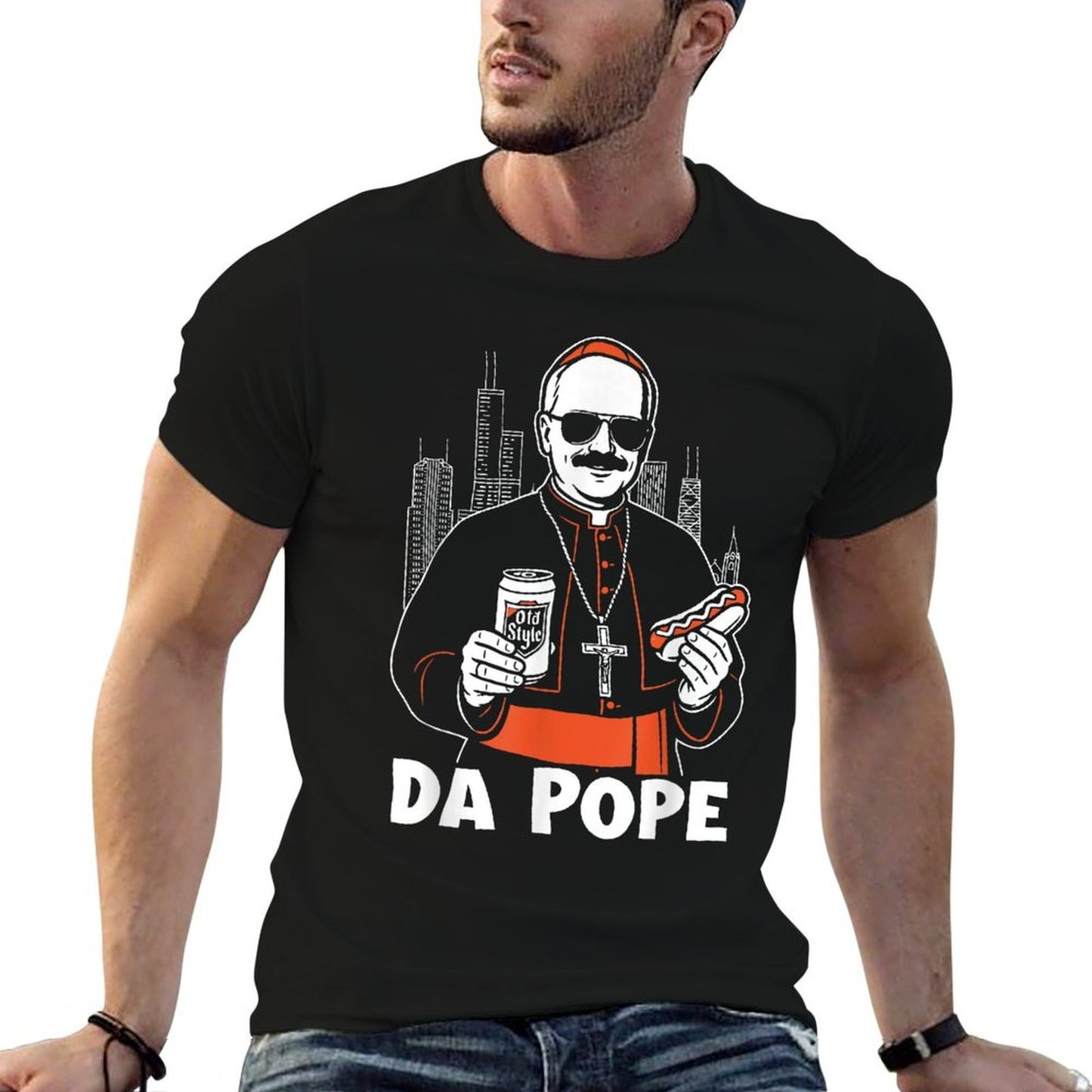 Da Pope From America Chicago Pope Leo XIV Provost  Stretchy T-Shirt