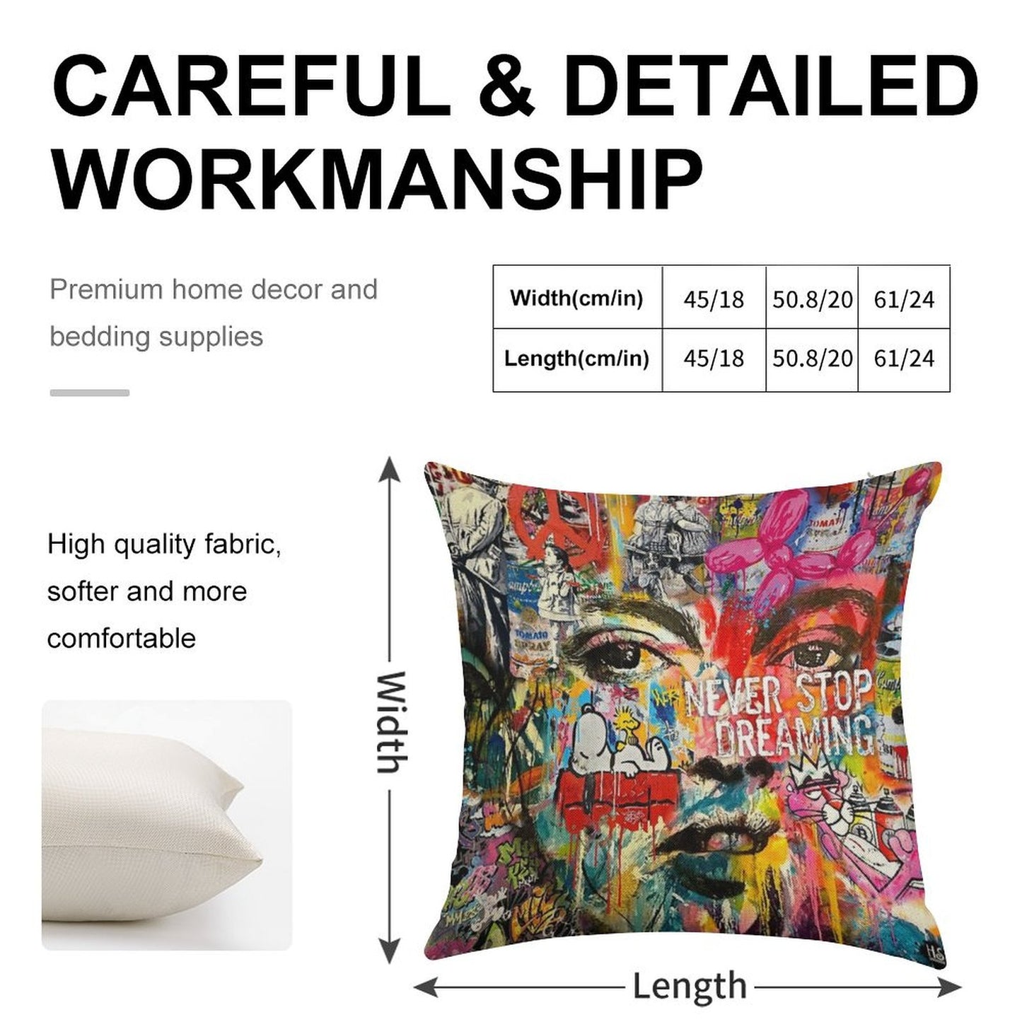 Banksy Inspired Pop Art Linen Throw Pillow Cover