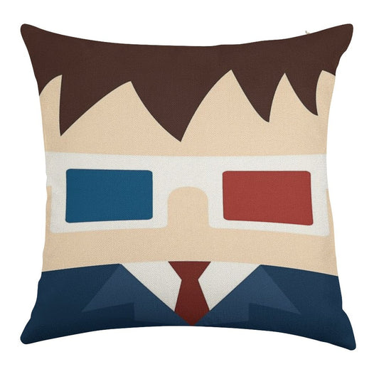10th Doctor, David Tennant Linen Throw Pillow Cover