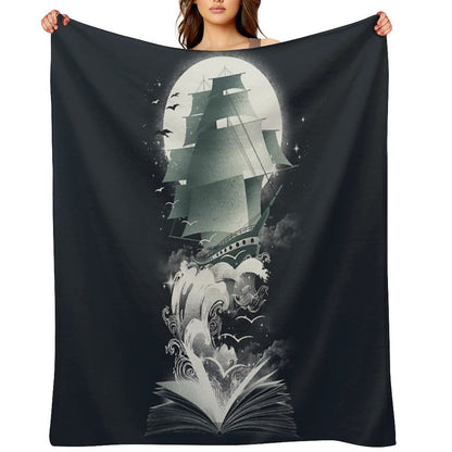 Book of Adventures Throw Blanket