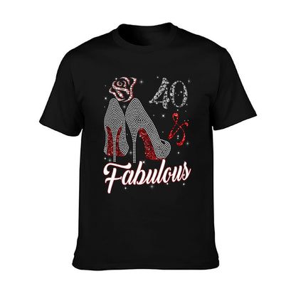40 And & Fabulous 1981 40Th Birthday Gift For Womens  Cotton T-Shirt