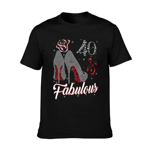 40 And & Fabulous 1981 40Th Birthday Gift For Womens  Cotton T-Shirt