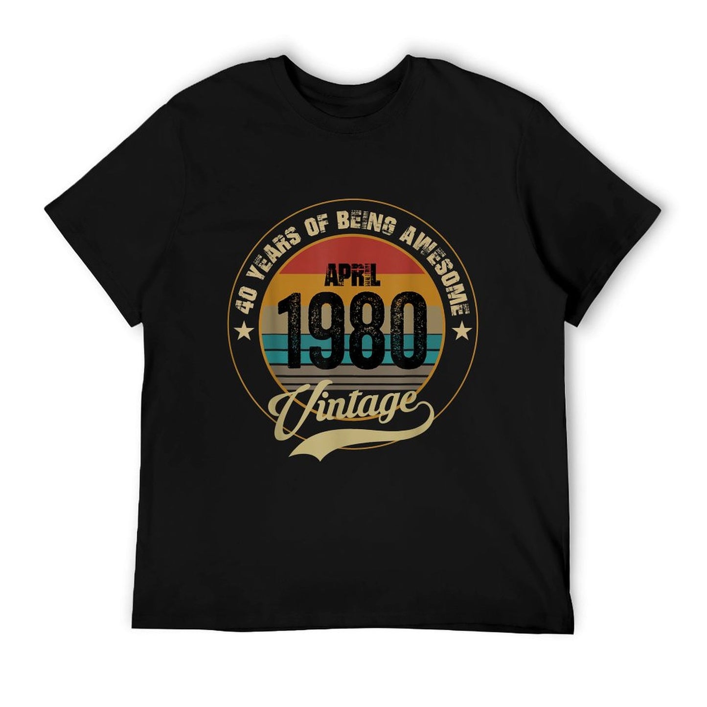 Awesome Since 1980 40th Birthday Gift Vintage Men Women  Versatile T-Shirt