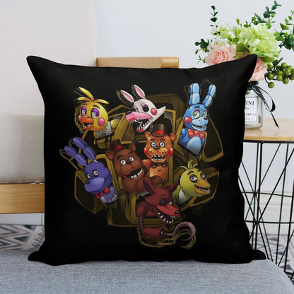 Five Nights at Freddy's 2 Linen Throw Pillow Cover