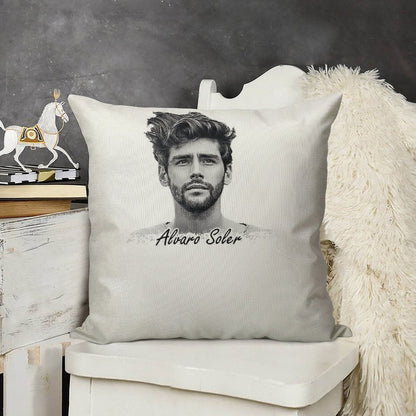 Alvaro Soler Linen Throw Pillow Cover
