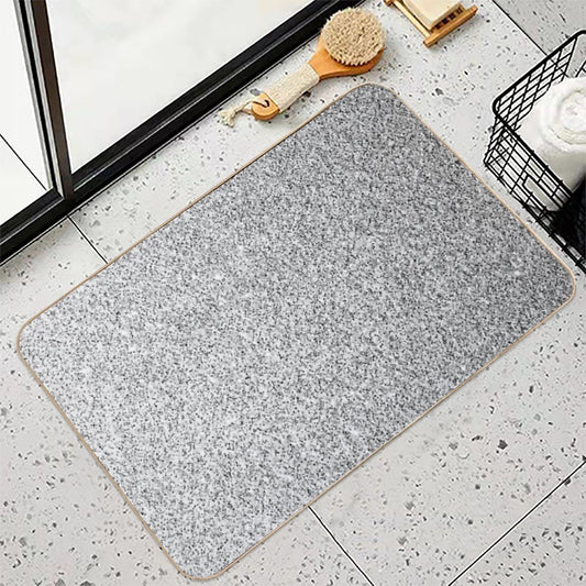 Light Gray, Black And White Elegant Design (Photo of Glitter - Not Reflective) Bath Mat