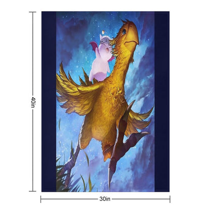 Chocobo & Mogry Throw Blanket