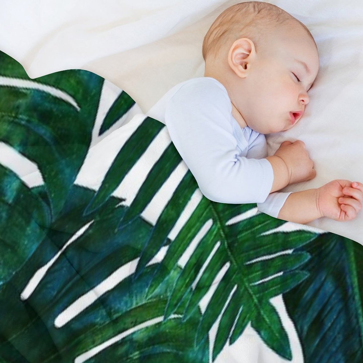 Tropical Nature Monstera Watercolor Painting, Botanical Jungle Dark Palm Illustration Throw Blanket