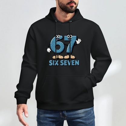 67 Six Seven 6-7 Funny Italian Brainrot Kids Gaming Meme Unisex Design Hoodie