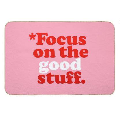 Focus On The Good Stuff {Pink & Red Version} Bath Mat