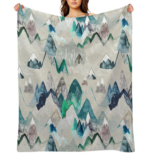 Call of The Mountains (in Evergreen) Throw Blanket