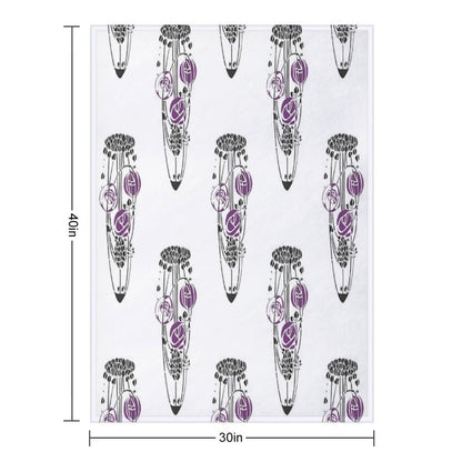Charles Rennie Mackintosh Roses 4. Throw Blanket