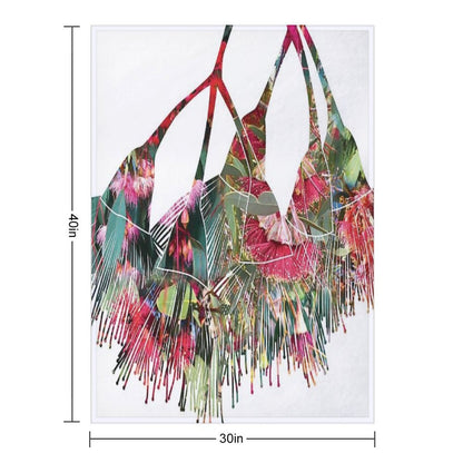 Gum Blossom Flowers Photo Collage Throw Blanket