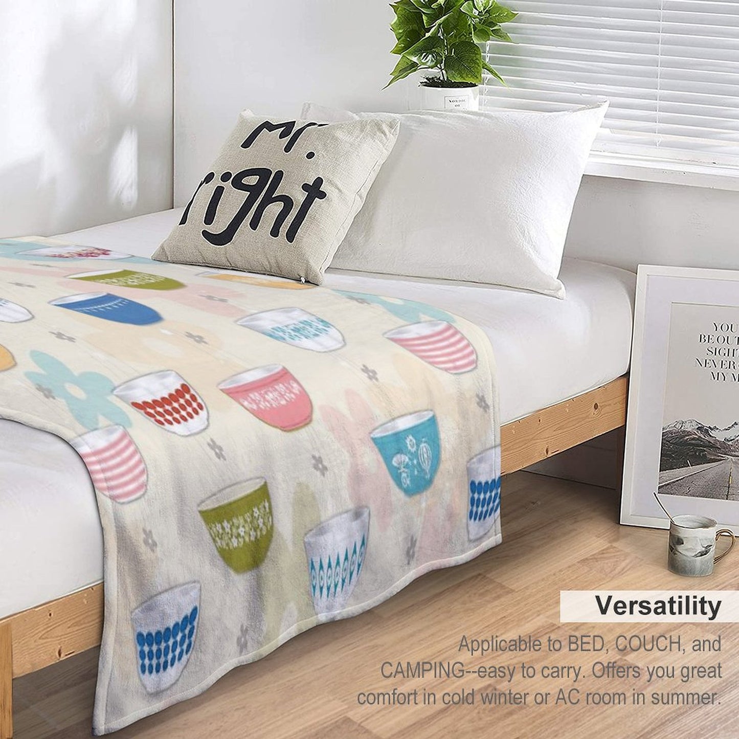 Vintage Pyrex Bowls Collection Throw Blanket