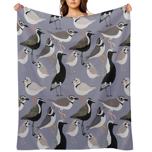 Plethora of Plovers Throw Blanket